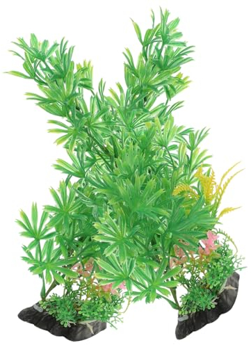 BELLIFFY Aquarienpflanzen Kunstlich Deko Aquarium Zubehor Pflanzen Fuer Aquarien Schildkrotenaquarium Landschaft Schreibtisch Ornament