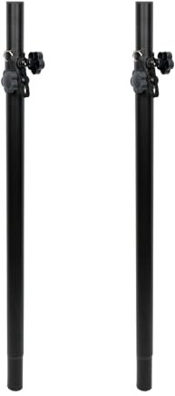Howonder Lautsprecherständer, 2x 35-mm-Lautsprecherstange für Subwoofer, PA-Lautsprecher, Schwarz, Eisen, 83-135 cm, 54.4 kg Tragfähigkeit