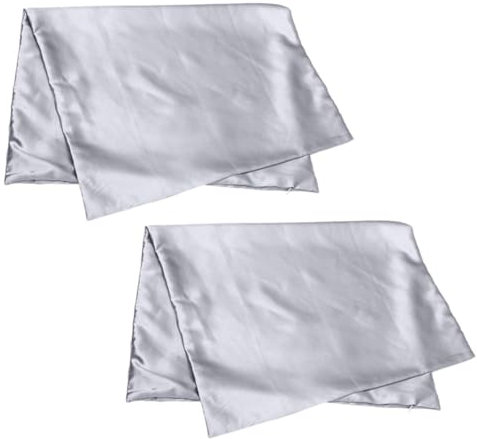 ULDIGI 1paar Kühlschrank-Pillow Covers Polyester Atmungsaktive Kühlende Kissenbezüge Tiefgrau Für Erholsamen Schlaf Mit Reißverschluss Und