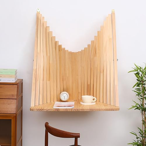 Kaverno Folding Wall Drop Leaf Table, Wood Wall Mounted Table, Foldable Bar Table, Laundry Folding Table, Wall Mounted Folding Table, Floating Folding Table