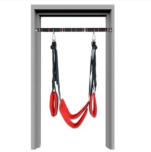 NKIANH Erwachsene Indoor Sexy SM Bondage Sex Schaukel, Fetisch Decke Paare Liebesschaukeln, 360 ​​° Drehbare Swing Sex Stuhl Sex Möbel Sexspielzeug (Rot),Short