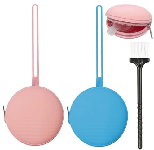 boite a tetine, boite tetine bebe, boite a tetine bebe, Étui Porte-Sucette en Silicone, Pack de 2, Pochette Portable de Voyage pour Sucettes Nouveau-nés, Contenant de Rangement en Silicone sans BPA