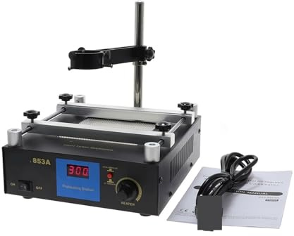 Electric Hot Plate Soldering Preheating Station 853A ESD BGA Rework Station Digital IR Preheat Station Soldering Station PCB Desoldering