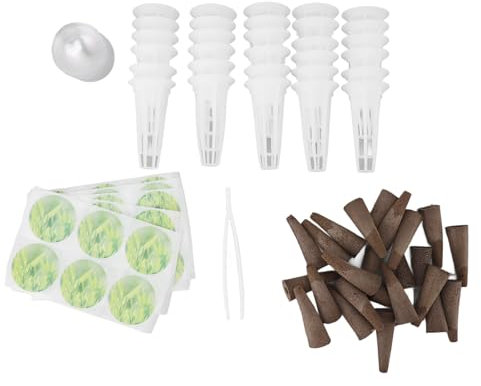 Kit di Baccello di Semi Idroponici, Torba di Plastica Soilless Cesti Coltivate Crea Spugne Coltivano Cupole Etichette di Baccello per il di Coltivazione da Giardino Interno,