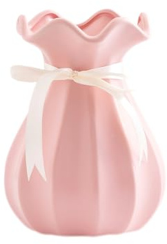 Tyatiyzn Jarrón de Cerámica Rosa, Jarrón Cerámica Estilo Nórdico, Jarrones Decorativos Modernos, Adecuado para la decoración de la Sala de Estar y arreglos Florales.