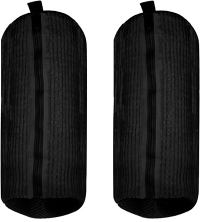 Turnschuh-Kulturbeutel - Schützen Sie Ihre Turnschuhe & Waschmaschine - Strapazierfähiger Kulturbeutel für Sneaker, Schuhe & Feinwäsche - Passend für Schuhgrößen 38-46 cm (Schwarz, 2 Stück)