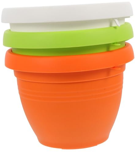 VOSAREA Lot De 3 Pots De Fleurs Suspendus Cylindriques Système Gouttière, Muraux pour Balcon La Cuisine Jardin, Matériaux Résistants Et Design Fonctionnel pour Décoration Intérieure Extérieure