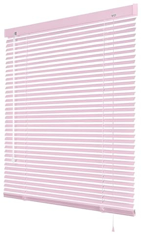 Aluminium Jalousie mit Bohren, 25mm Jalousette Horizontale für Fenster Innen Außen Küche Haushalt Sichtschutz Blendschutz Lichtschutz 100x130cm,95x130cm, 80x130cm(Rosa)