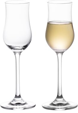 KAMMAK Snifters Glasses, 4oz Crystal Cognac Glasses Set of 2, Brandy Glass with Long Stem, Ideal for Outdoor, Wedding, Party, Birthday, Anniversaries, Christmas