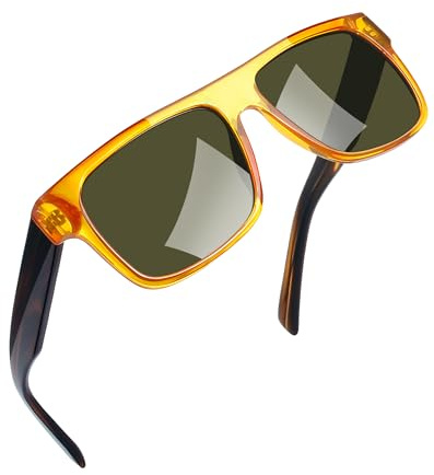 Joopin Acetato Gafas de Sol Hombre Polarizadas Cuadradas UV400 | Marco TR90 Ligero, Lentes TAC, Alta Gama, Lujo, Rectangulares, Clásicas, Moda, Casual, Conducir, Pesca, Golf, Deportes