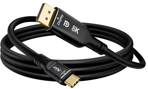 Mygatti 8K USB C auf DisplayPort 1.4 kabel 7.5m,32,4Gbps 8K@60Hz/4K@144Hz,unidirektionales Typ C Thunderbolt 4/3 auf DP 1.4 Kabel HDR/HBR3 kompatibel mit iPad Pro、iMac、Mac mini、MacBook、Galaxy S23 usw.