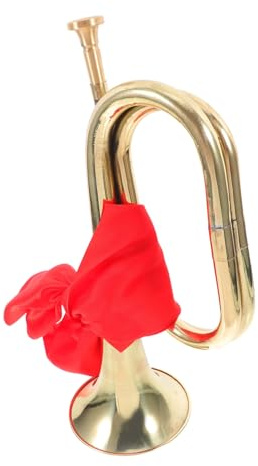 Cabilock Militärischer Bugle Trompete aus Kupfer mit Komfortablem Griff und Kraftvollem Klang Geeignet als Bühneninstrument für Schulband und Auftritte