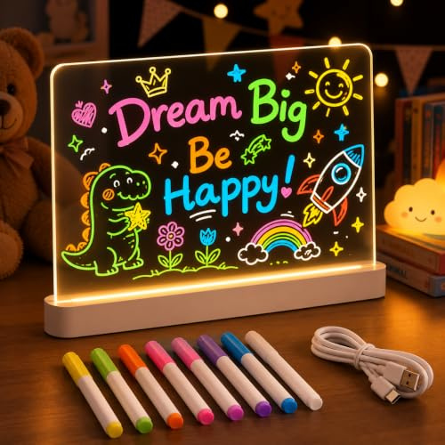Rechargeable LED Drawing Board for Children LED Note Board for Adult
