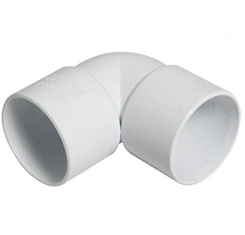 FLOPLAST Solvent White 90 Degree 40mm (43mm) Waste Knuckle - Bag of 2