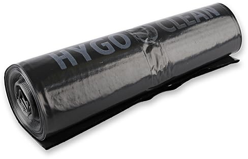 Franz Mensch HygoClean Müllsäcke Premium, 240 l, schwarz | LDPE, Rolle, 60 Stück (6 X 10 Stk), Müllbeutel aus 100% Recyclingmaterial, extra große Mülltüte für Mülltonnen