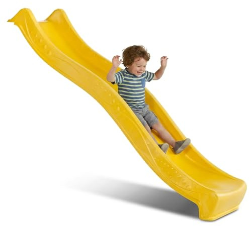 DEMMELHUBER - Rutsche WATERSLIDE 2,30 mit Wasseranschluss, Wellenrutsche, Gartenrutsche, Kinderrutsche, Wasserrutsche (Gelb)