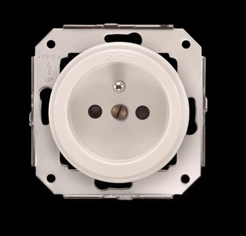FONTINI - Garby Colonial - Prise avec terre Blanche 16A-250V