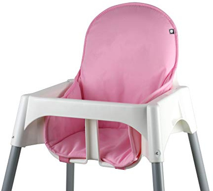 Tinydo® Hochstuhl Sitzkissen für Ikea Antilop - ergonomisches Memory-Schaum Kissen zur Rückenentlastung, Sitzpolster extra dick - Sitzverkleinerer Auflage ohne Verrutschen (Rosa)