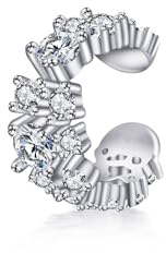 PHNIBIRD Ear Cuff Orecchini Donna con Clip con Zirconia Cubica Argento Orecchini per Splendente Regalo San Valentino Donna Gioielli da donna