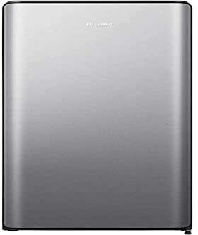 Hisense RR106D4CDF Frigorifero Monoporta con Design Curvilineo, Silver, 82 l