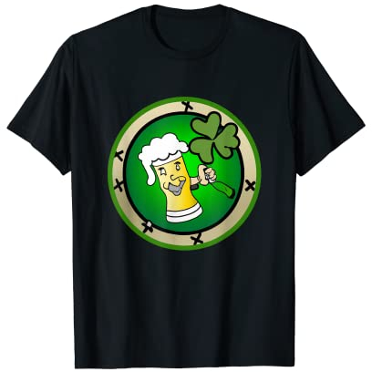 Chope irlandaise trèfle avec bière | Saint Patrick T-Shirt