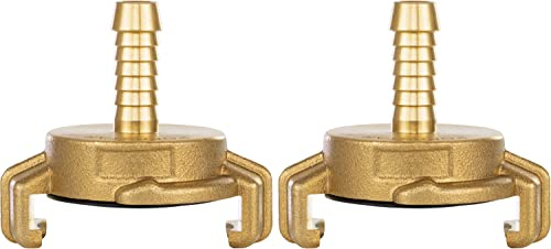 Poppstar 2er-Set Messing Schnellkupplung 3/8 Zoll Tülle (Kupplung 3/8 Zoll Schlauchtülle), für 10mm Schlauch-Innendurchmesser