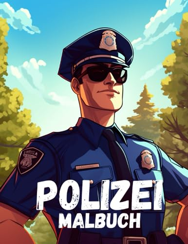 Polizei Malbuch: Malvorlagen für Kinder, Jugendliche und Erwachsene: Polizei, Uniform, Polizisten, Patrouille, Dieb, Gefängnis und Mehr: Für ... Geschenk für Jeden Anlass: Stressabbau