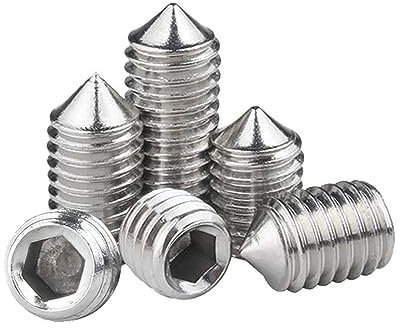 1–50 Stück M2/M2,5/M3/M4/M5/M6/M8/M10/M12/M16 Edelstahl-Innensechskant-Gewindestifte, Gewindestifte mit Kegelspitze, M6x12mm(50pcs)