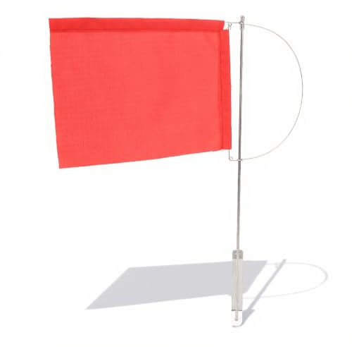 185 * 135mm Red Flags, Stainless Steel Windsock Sock Wind Measurement Wind Sock Bag Flag Red Hand hold Mini Flag Wind Indicator Flag for Wind Direction Measurement Sailboat Yacht