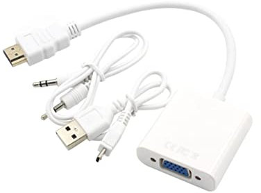 BESTonZON Adaptateur vers avec Audio Et Port USB pour Ordinateur Ordinateur Portable Et Tablette Blanc
