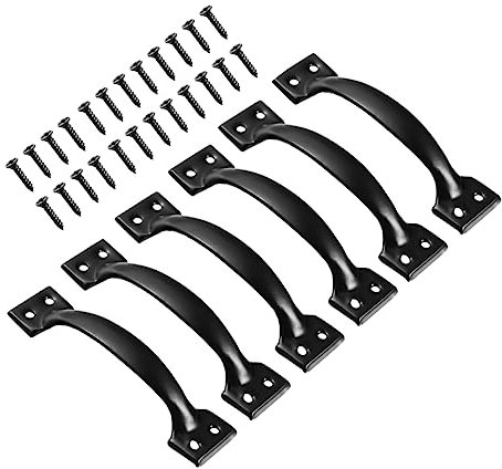 WHAMVOX 6 Stk Türschnalle schwarze Schubladen Retro-Türgriff schwarze Türgriffe Türknauf Schminktisch antike Schubladengriffe Tür ziehen Möbel Sprühfarbe Küchenschrank handhaben Eisen