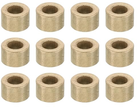 PATIKIL 12pcs M5 Separadores de Latón, Espaciadores Redondos de Metal Espaciadores Metálicos de Latón para M5 Tornillo Pernos, 6x5x9mm (L*ID*OD)