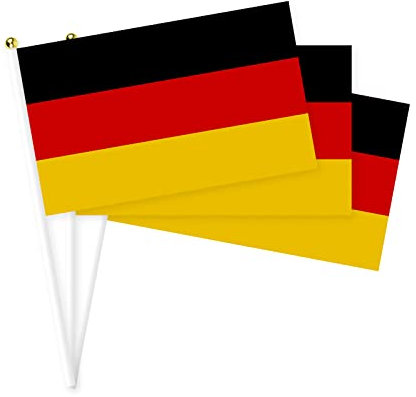 100 Pièces Petit Drapeau Français Tenu à Main International Drapeau de du Monde Drapeau avec Baton Blanc Fanions Décorations pour Jeux Olympiques Euro Football Championnat Fête Nationale