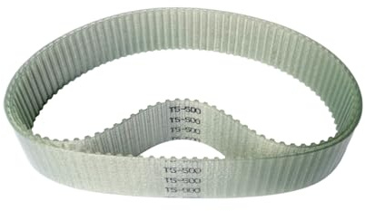 2pcs cinghie dentate in filo di acciaio poliuretanico con denti trapezoidali tipo T5, passo 5mm, circonferenza 200mm, larghezza 10mm, T5-200