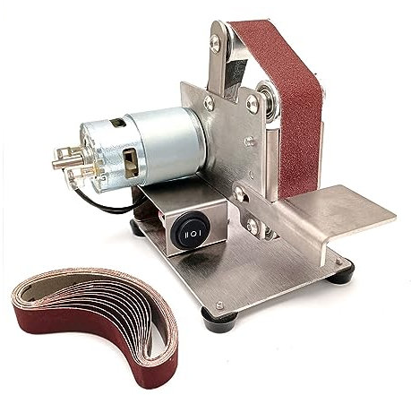 Ponceuse à bande 15mm/25mm meuleuse multifonctionnelle Mini ponceuse à bande électrique bricolage polissage rectifieuse Cutter bords affûteuse ponceuse à bande pour le travail du métal et le travail d