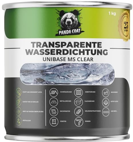 PandaCoat Unibase MS Clear (200 g) – Transparenter Dichtmittel – Für Bäder, Küchen, Fenster, Aquarien, Gartenmöbel, Dächer – Wasserdicht & UV-beständig – Ideal für Heimwerkerprojekte