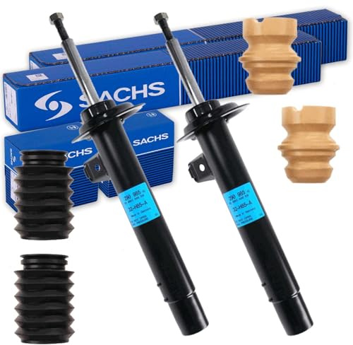 2x Sachs Stoßdämpfer + Protection Kit vorne | passend für 3er E46 Ab Bj 1998 Kompatibel mit 3 (E46),3 Compact (E46)