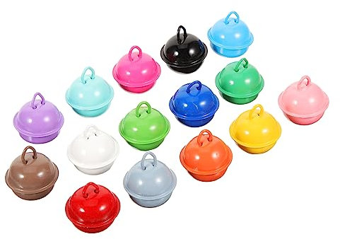 Hohopeti 100 STK Farbe Glocke selber Machen Bunte DIY Glocken Weihnachtsbaum Glocken Verzierungen wrihnachtsbaumschmuck weihnachstbaumschmuck Armband Jingle Bells Glöckchen selber Machen