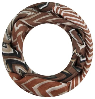 Majea Loop Schal Damen Schlauchschal Halstuch schmaler Loopschal (880051) (braun 12)