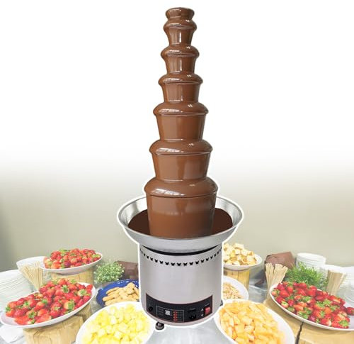 Removable Chocolate Fountain Tempering Machine,Melting Chocolate Waterfall Machine 4/5/6/7 Tiers, with Melting Function, for Dipping,7tiers-110V