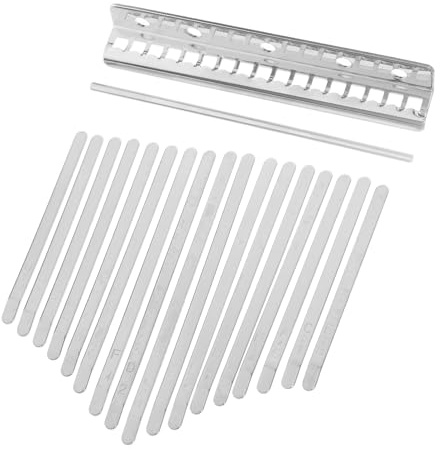 TOYANDONA 1 Satz Kalimba-Schlüssel klavier noten piano noten Daumenklavier Zubehör Noten Klavier Musikinstrumente Trommelschlüssel Maultrommel Kalimba 17 Schlüssel Kalimba-Instrument Silver