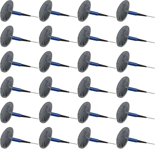 Flylin 24 Stück Reifenreparatur Stopfen, Pilzförmige Gummi Reifenstecker 36x4mm, Profi Reifen Flickzeug Set, Pannenset Reparaturstecker für Auto, Motorrad, Fahrrad, LKW, Nutzfahrzeuge Kein Spielzeug