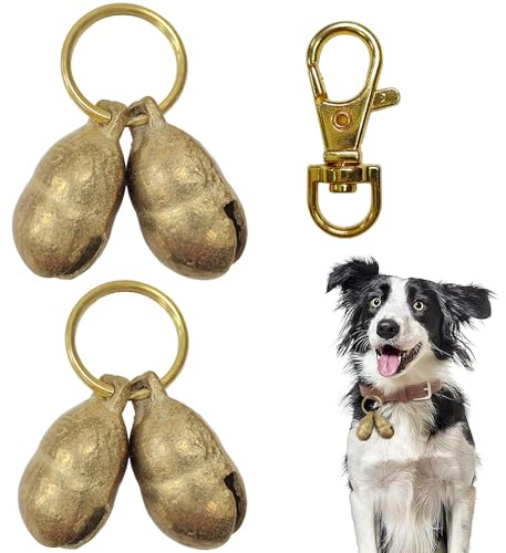 Liamcute 2 Stück Laute Katzen Hundeglocken, Katzenglocke, Glöckchen Halsband Anhänger Glocken Für Trainieren, Haustier Tracker Glocken Hundeglocken mit drehbarem Karabinerverschluss