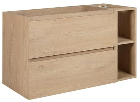 3E 3xE living.com Mobile da bagno 100 CM (80+20), rovere chiaro 100 x 57 x 46 cm