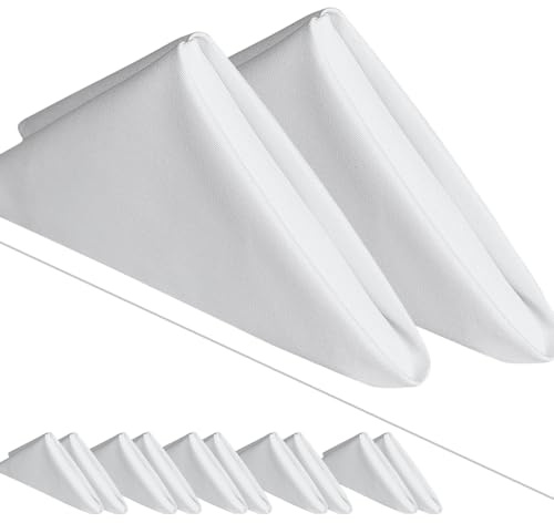 WAITER TREE Stoffservietten weiche Reine Satin 12 Stück atmungsaktiv quadratisch rustikal handgefertigte Servietten für Abendessen Partys Hochzeiten 50 cm * 50 cm