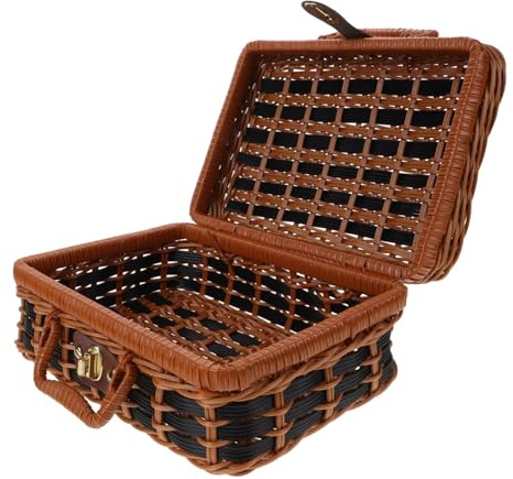 SUPVOX Caja De Almacenamiento Forma De Maleta Contenedor Para Caja Para Bodas y Accesorios Mediano Para De y Almacenamiento De Artículos