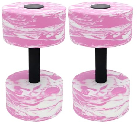 Ylnailky Manubri acquatici – Manubri aerobici in schiuma, attrezzature per il fitness in piscina, set portatile per esercizi aerobici per vacanze, viaggi e vacanze