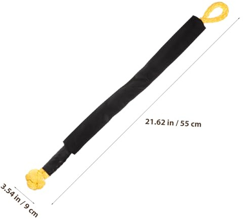 STOBAZA 9mm x 55cm High Molecular Polyethylene Tow Rope Flexible Soft Shackle, Towing Recovery Strap and Winch Shackle for Off-road Vehicle Emergency Rescue Random Color