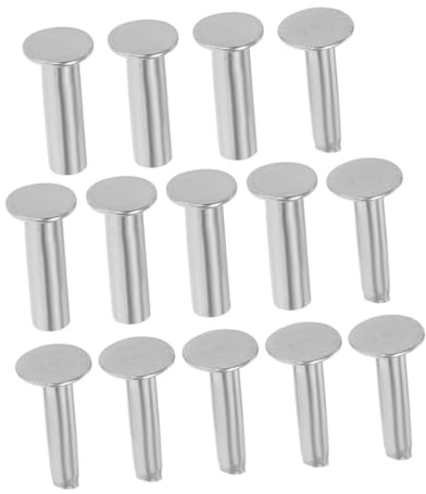 ZUNOXAZ Remaches de Acero Inoxidable para Cuchillos 7 Pares Plata | Diseño de Encaje, Ajuste Seguro, Precisión Artesanal, 1, 6cm, para Bricolaje de Cubiertos