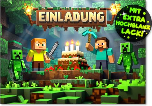 VULAVA 12x Gaming EINLADUNGSKARTEN KINDERGEBURTSTAG Junge Mdchen - die Gamer PARTY Karten sind die Gamer EINLADUNG fr Jungen Mdchen Kinder GEBURTSTAG Einladung VIDEOSPIEL Game-Controller SPIELEABEND